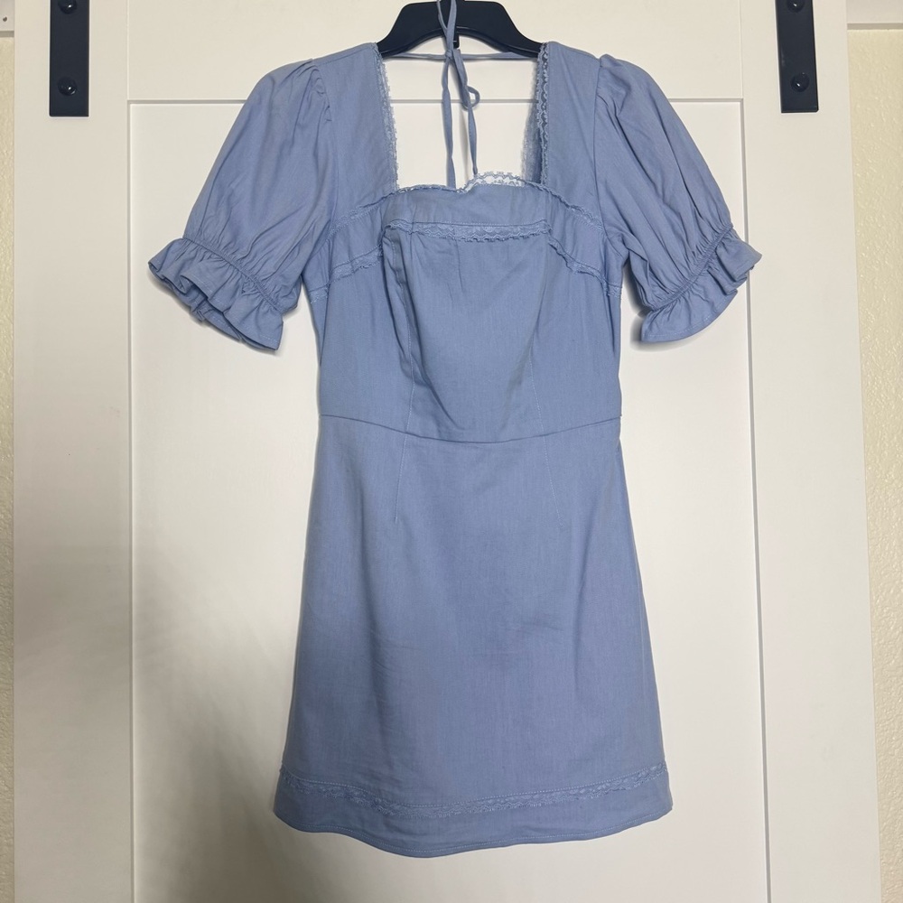 And Now This light blue mini dress